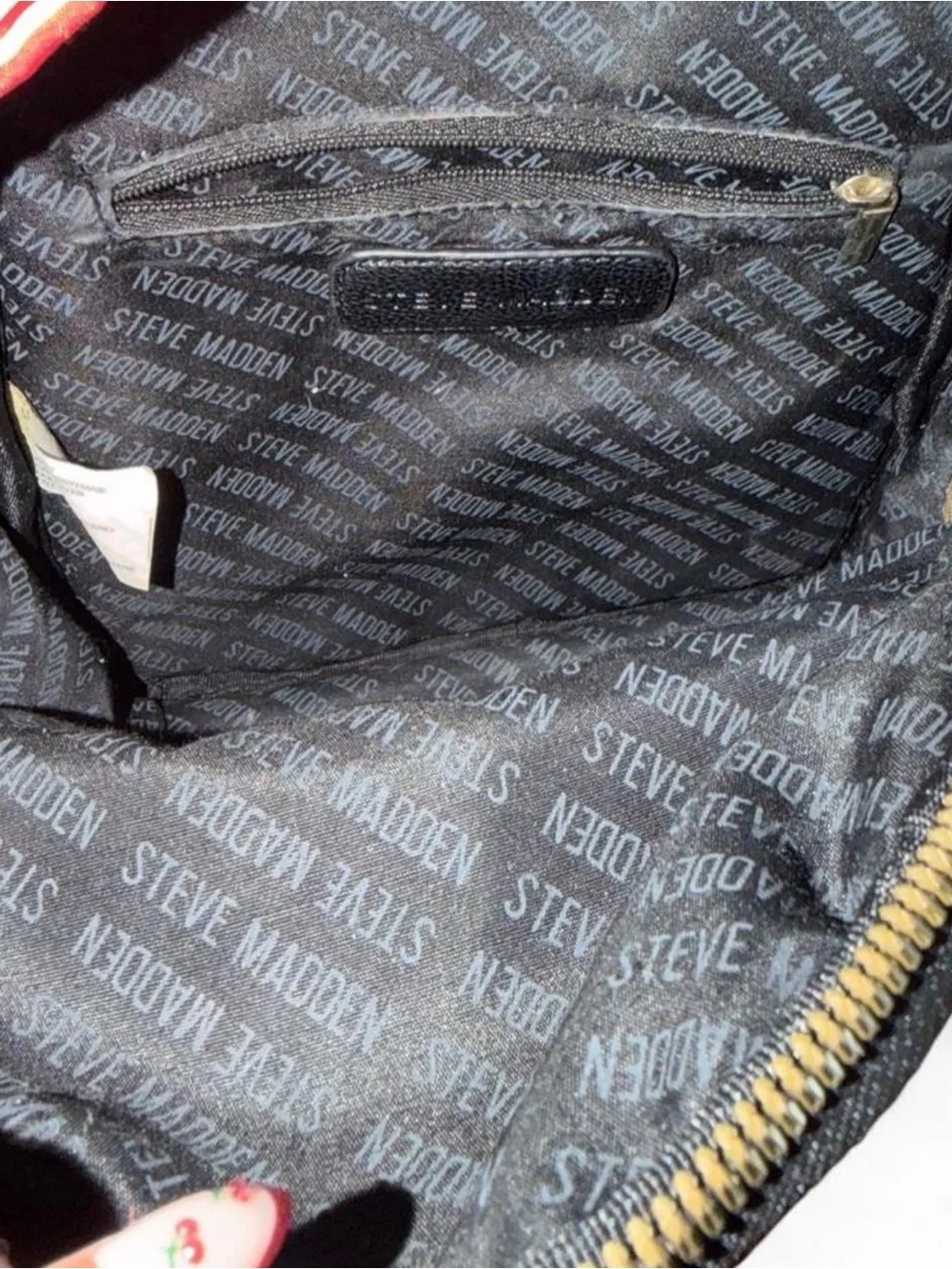 Steve Madden Red Backpack with White Logo